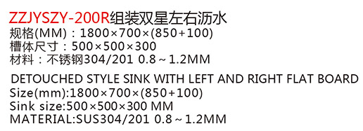 ZZJYSZY-200R組裝雙星左右瀝水a